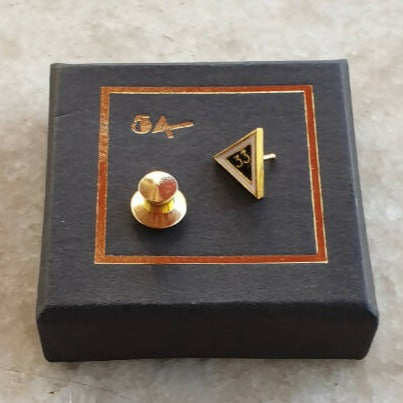 33rd Degree Masonic Lapel Pin – Pointing Down - Bricks Masons