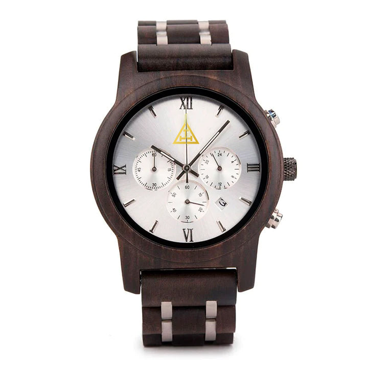 Royal Arch Chapter Wristwatch - Various Wood Colors - Bricks Masons