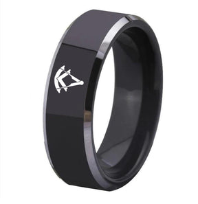 Past Master Blue Lodge Ring - Black Tungsten Carbide - Bricks Masons