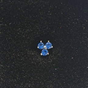 Masonic Lapel Pin - Three Dots Light Blue Stones - Bricks Masons