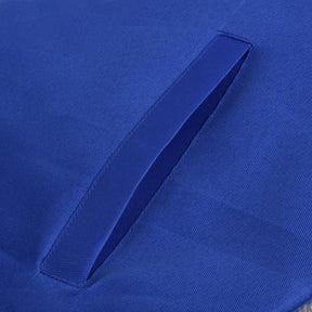 Tyler Blue Lodge Officer Apron - Navy Blue Velvet With Silver Fringe - Bricks Masons