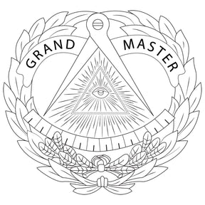 Grand Master Blue Lodge Travel Bag - Genuine Light Brown Leather - Bricks Masons