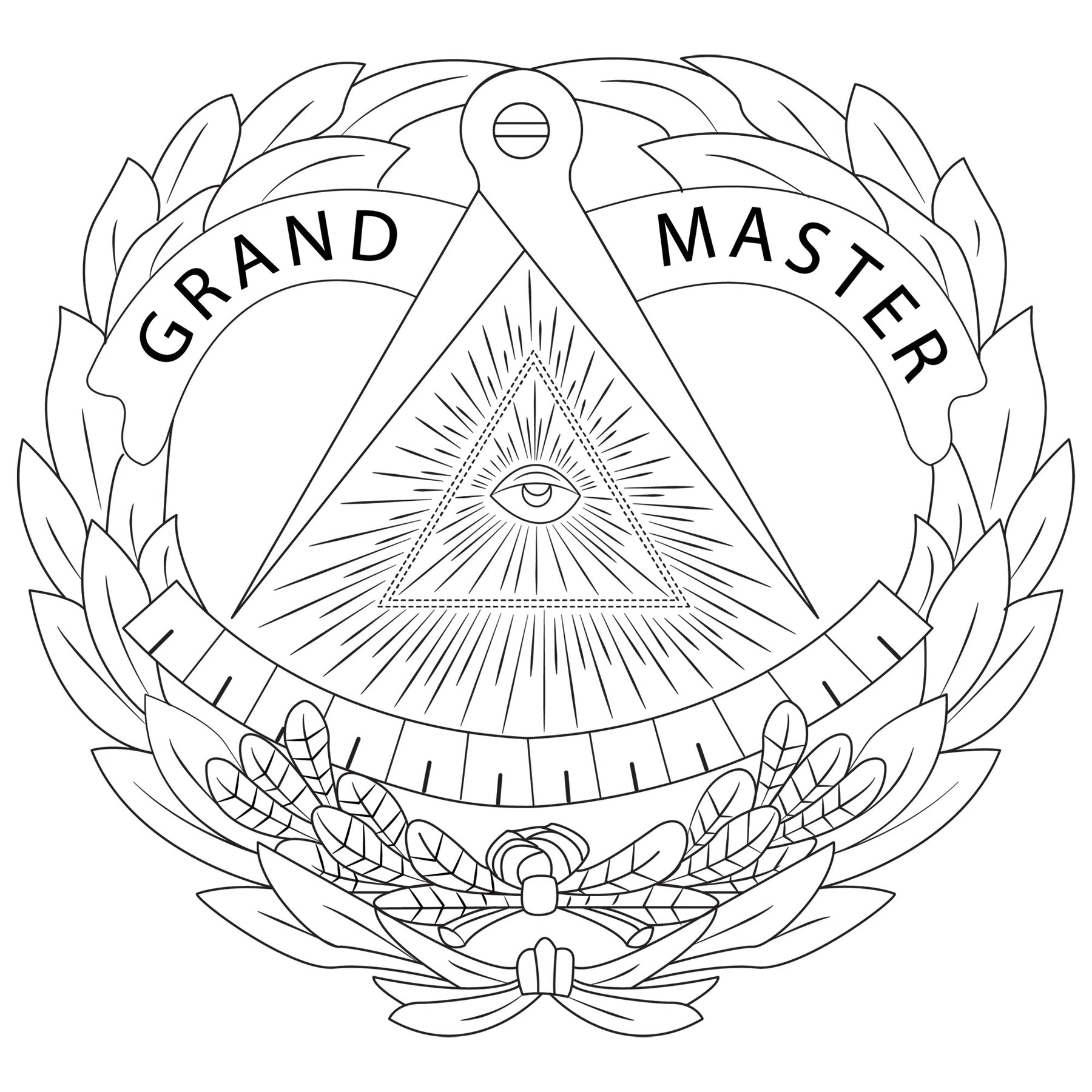 Grand Master Blue Lodge Wristwatch - Leather Straps - Bricks Masons