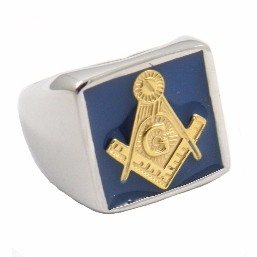 Master Mason Blue Lodge Ring - Blue & Gold - Bricks Masons