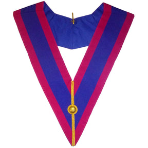 Grand Officers Mark English Regulation Officer Collar - Purple & Blue Moire - Bricks Masons