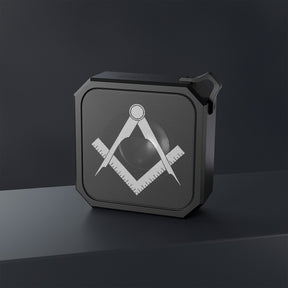 Master Mason Blue Lodge Bluetooth Speaker - Black with Square & Compass - Bricks Masons