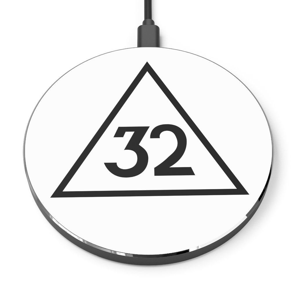 32nd Degree Scottish Rite Wireless Charger - Black & White - Bricks Masons