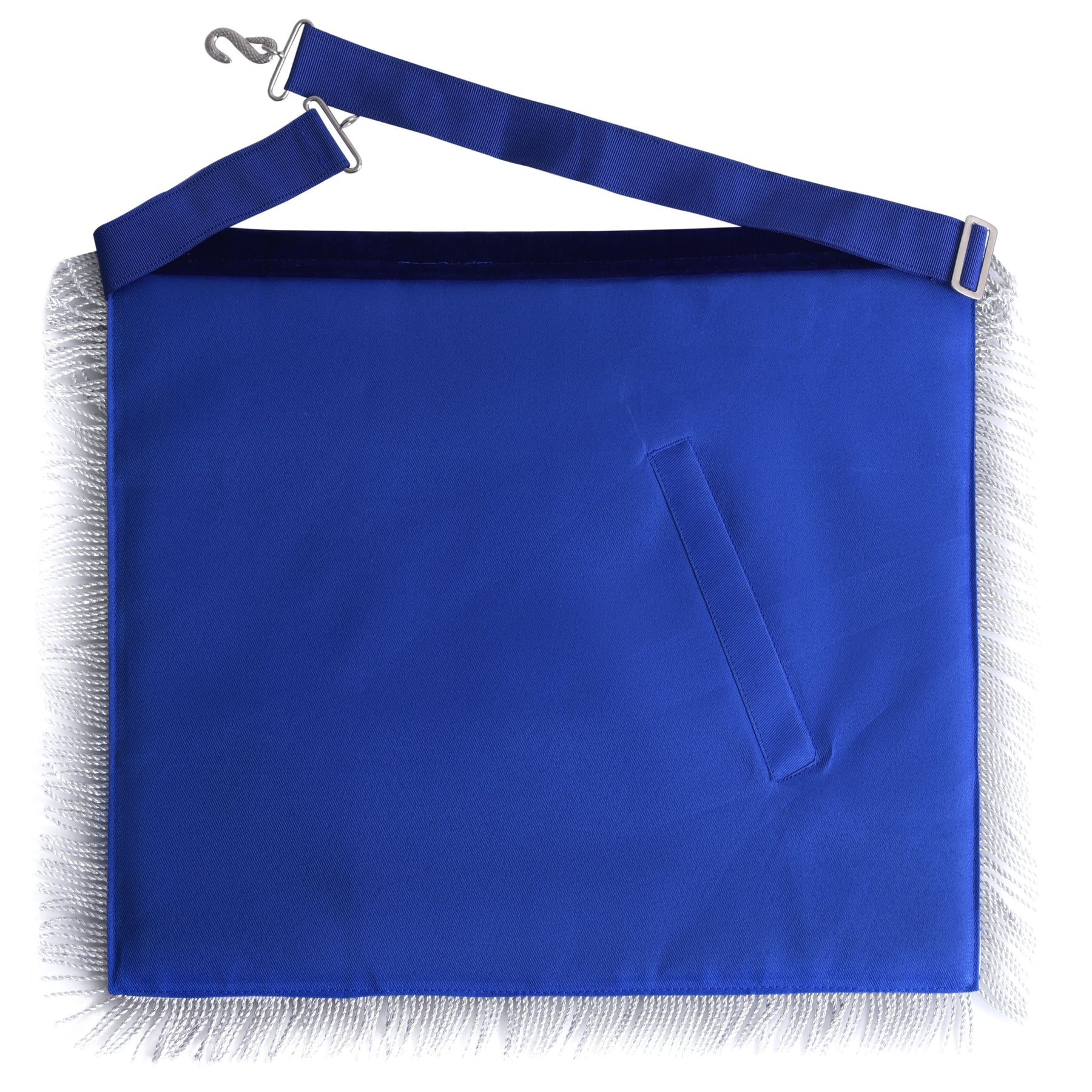 Junior Steward Blue Lodge Officer Apron - Navy Blue With Silver Side Tabs - Bricks Masons