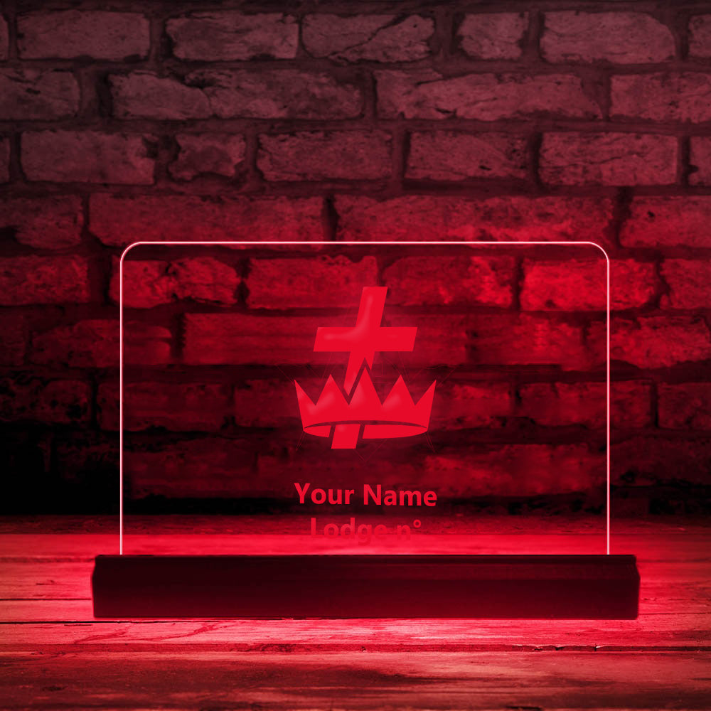 Knights Templar Commandery LED Sign - 3D Glowing light - Bricks Masons