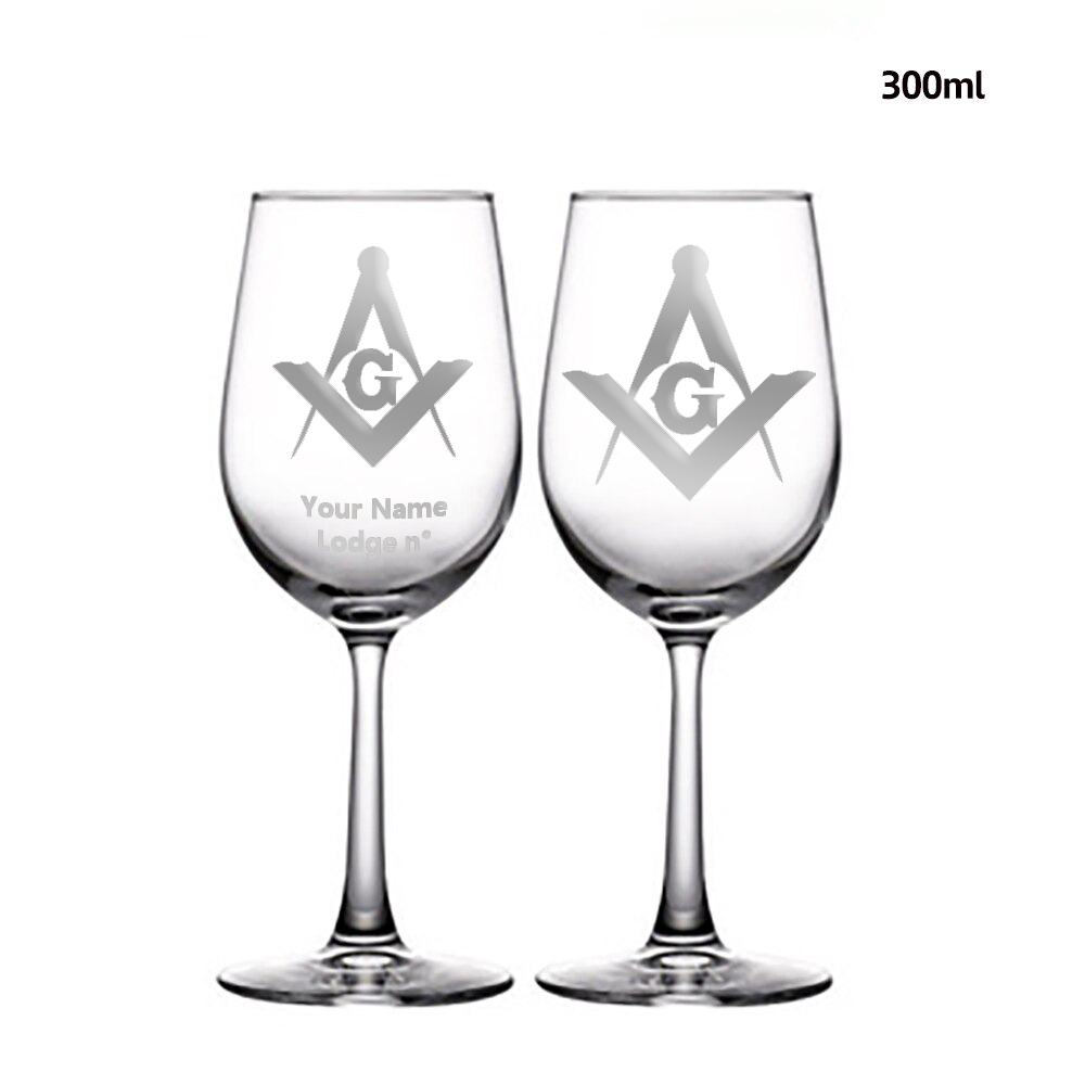 Master Mason Blue Lodge Champagne Flute - 2 Pieces Set - Bricks Masons