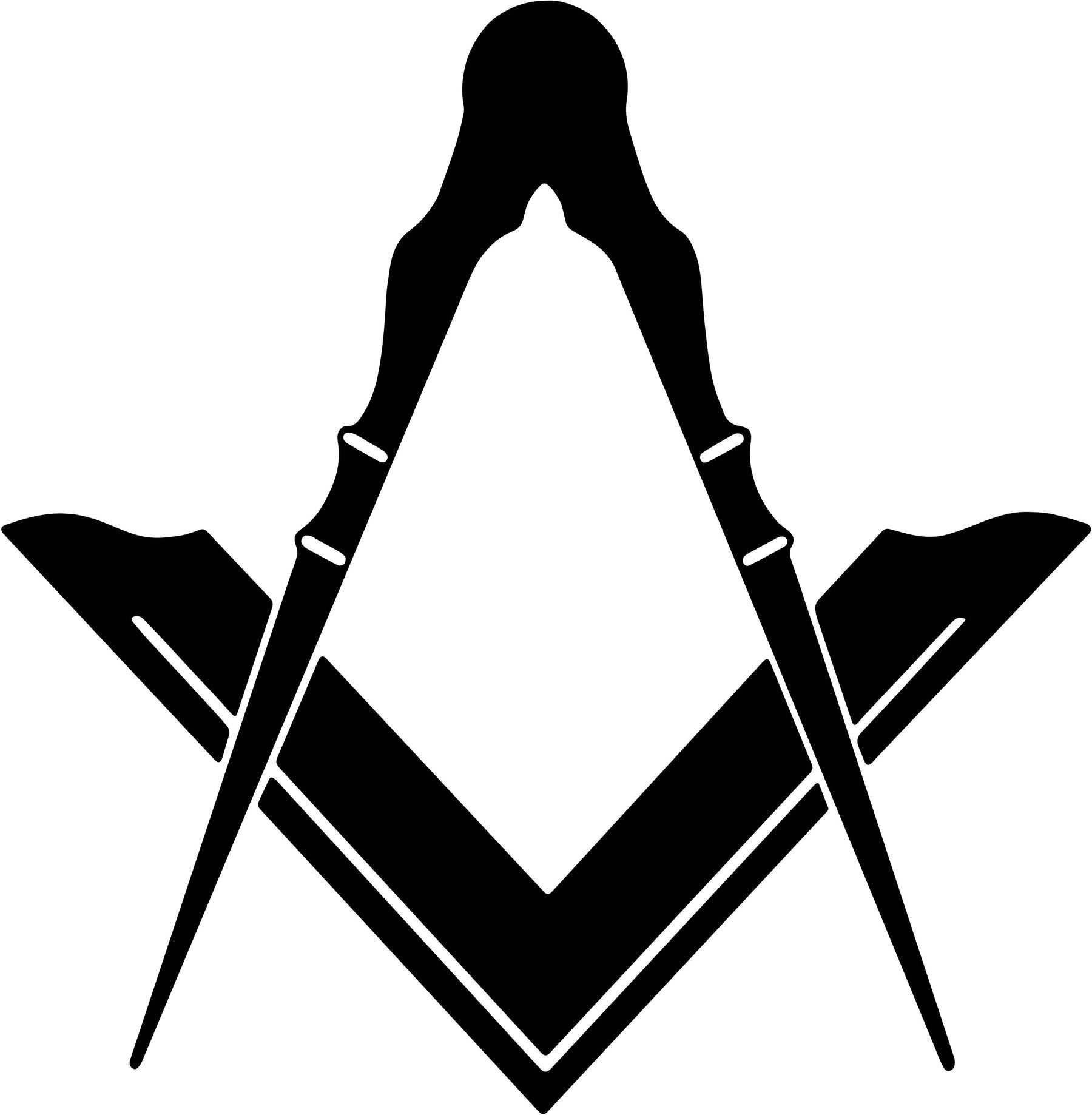 Master Mason Blue Lodge Champagne Flute - 2 Pieces Set - Bricks Masons