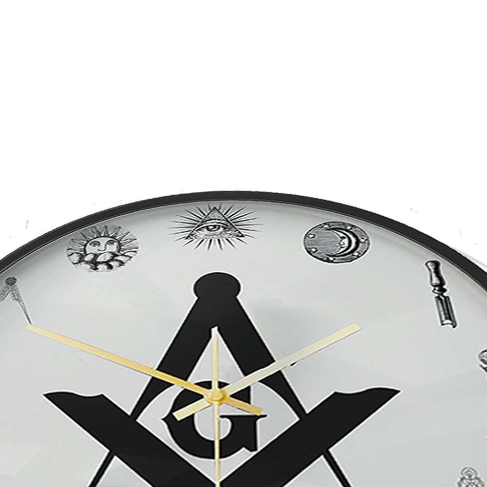 Master Mason Blue Lodge Clock - Frame with LED - Bricks Masons