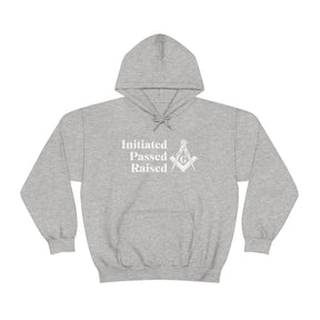 Master Mason Blue Lodge Hoodie - Initiated Passed Raised - Bricks Masons