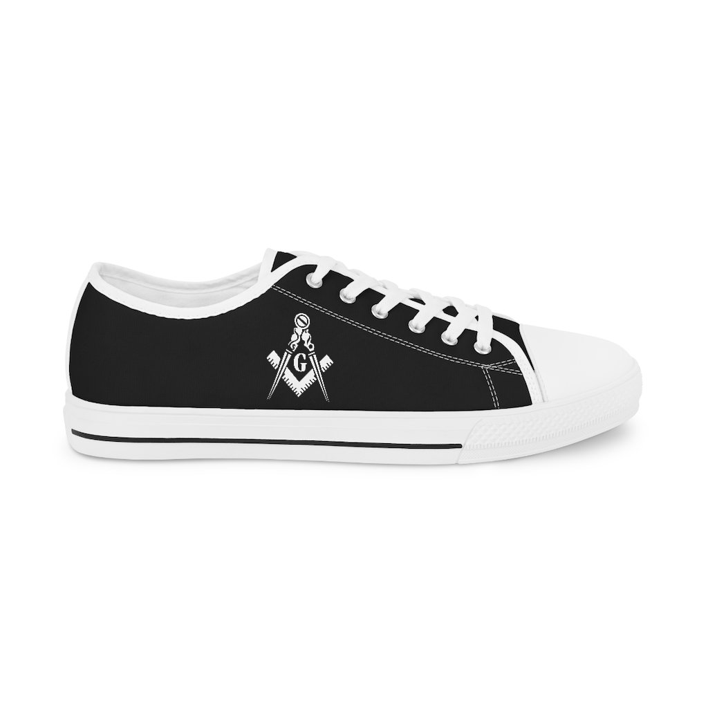 Master Mason Blue Lodge Sneaker - Square & Compass G Low-Top - Bricks Masons