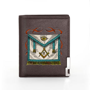 Master Mason Blue Lodge Wallet - Light Blue - Bricks Masons