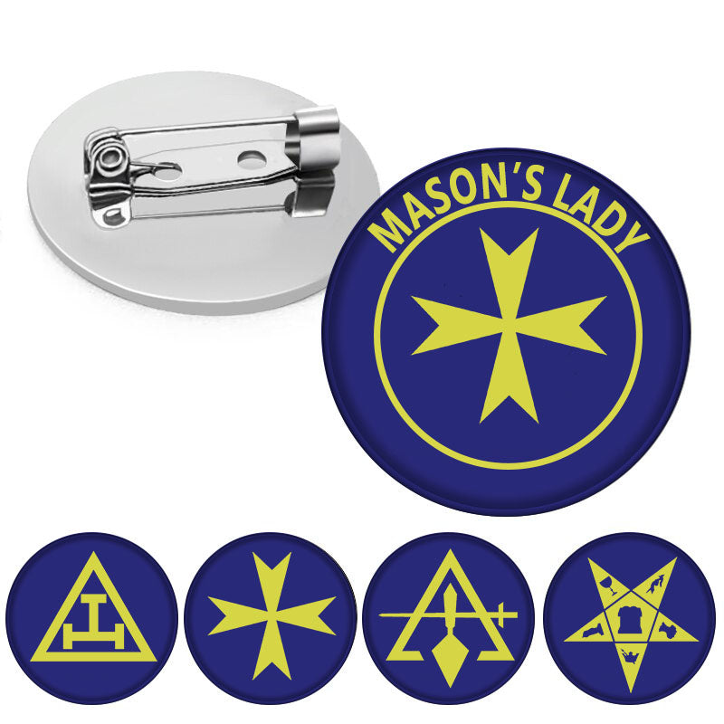 Order Of Malta Commandery Brooch - Mason's Lady - Bricks Masons