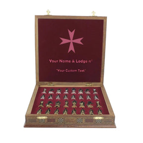 Order Of Malta Chess Set - Hand Workmanship Patterns - Bricks Masons