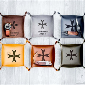 Order Of Malta Commandery Valet Tray - Various Colors - Bricks Masons