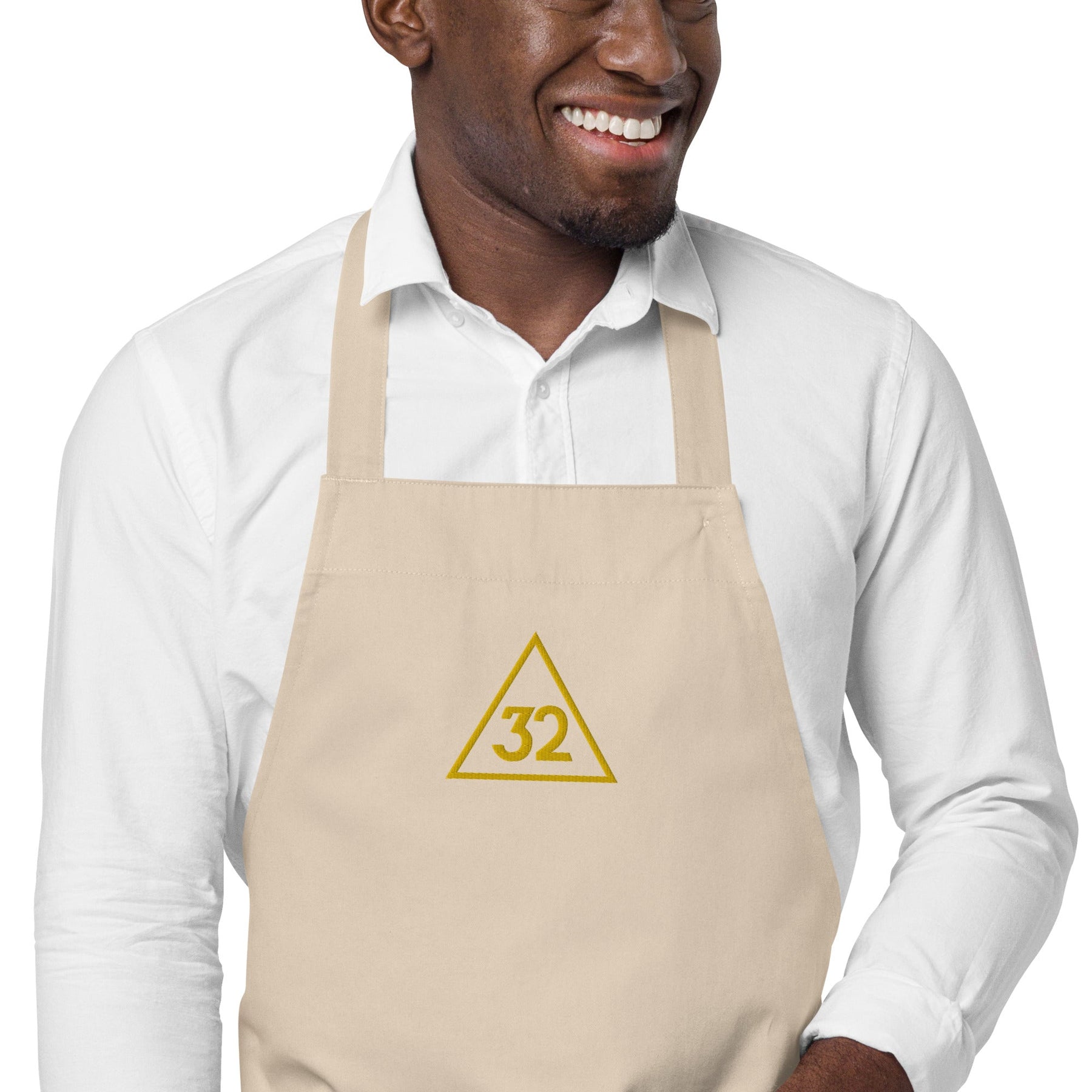 32nd Degree Scottish Rite Kitchen Apron - Various Organic Cotton Colors - Bricks Masons