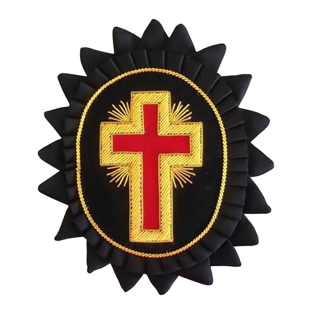 Knights Templar Chapeau Rosettes - Bullion Embroidery - Bricks Masons