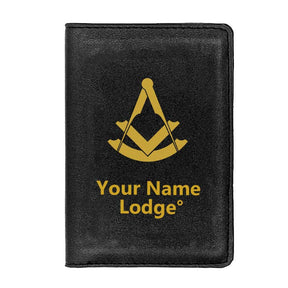 Past Master Blue Lodge Wallet - Black & Brown - Bricks Masons
