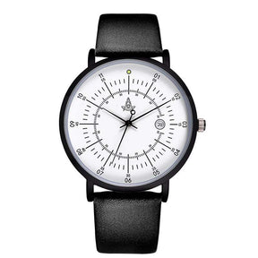 Past Master Blue Lodge California Regulation Wristwatch - Leather Straps - Bricks Masons