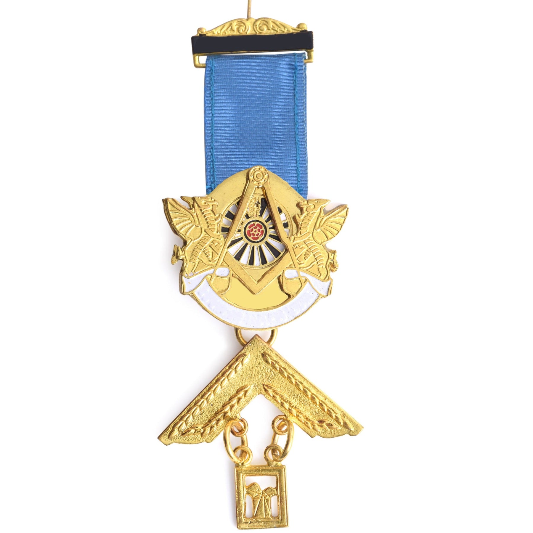 Past Master Craft English Regulation Breast Jewel - Gold Plated - Bricks Masons