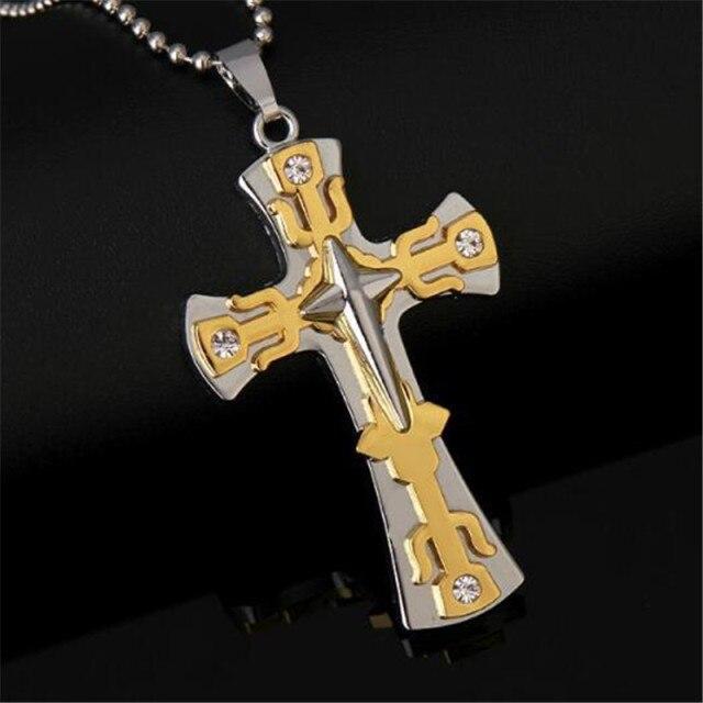 Knights Templar Commandery Necklace - Triple Cross (Black & Gold) - Bricks Masons