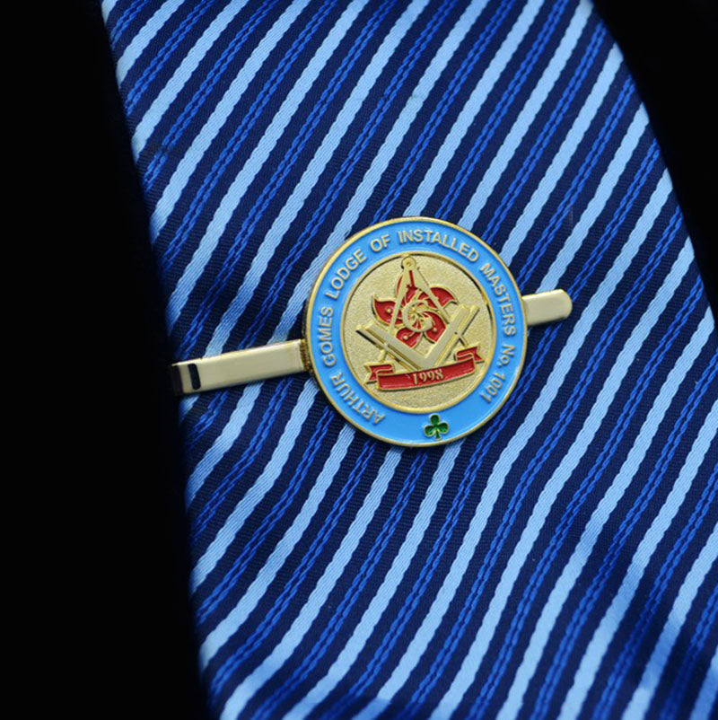 Master Mason Blue Lodge Tie Bar - Arthur Gomes Lodge Of Installed Masters N° 1001 - Bricks Masons