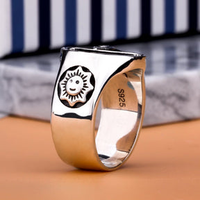 All Seeing Eye Pyramid 925 Sterling Silver Ring - Bricks Masons